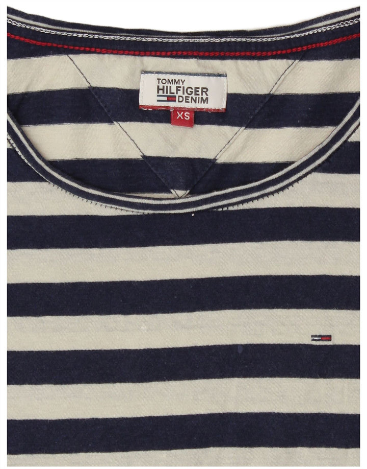 Damski top z długim rękawem Tommy Hilfiger UK 6 XS w granatowe paski