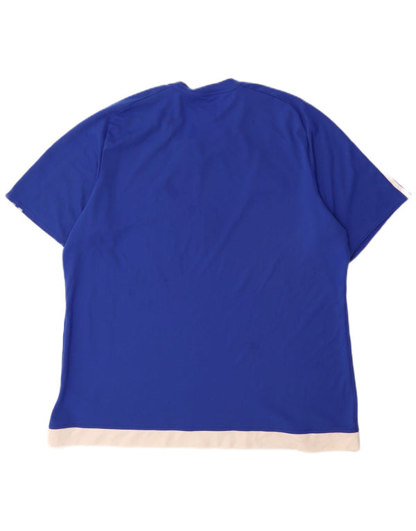 Adidas Męska koszulka Climalite Top 2XL Niebieski poliester z blokami kolorów