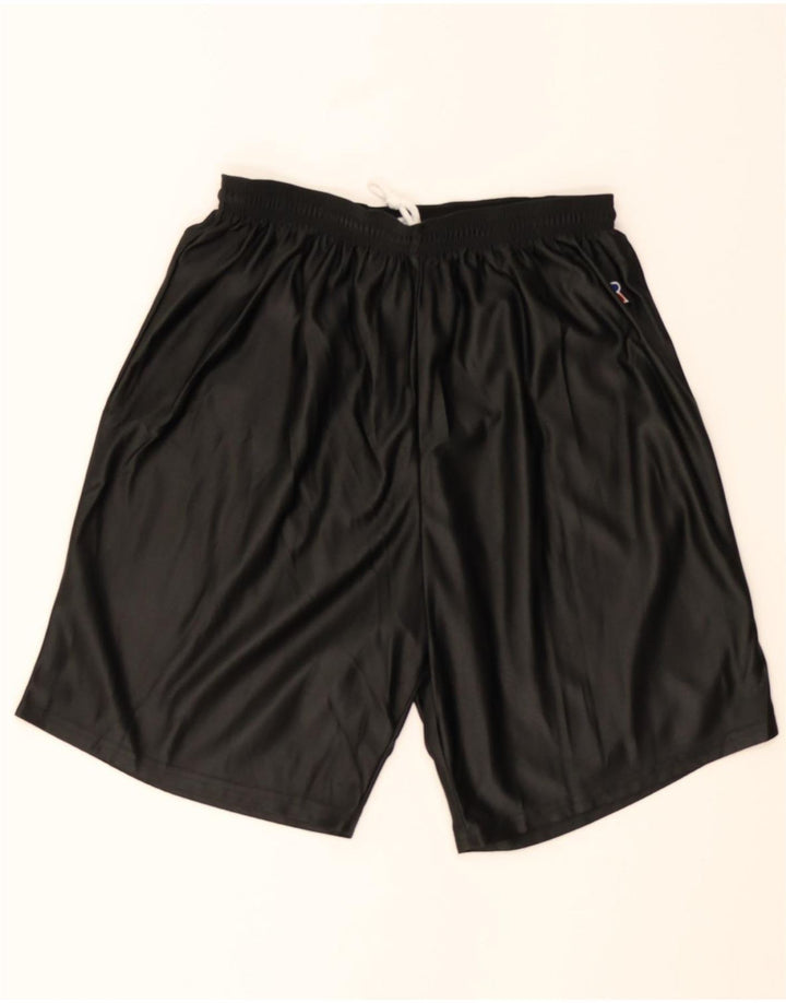 RUSSELL ATHLETIC Boys Sport Shorts 13-14 Years Large  Black Polyester Vintage Russell Athletic and Second-Hand Russell Athletic from Messina Hembry 