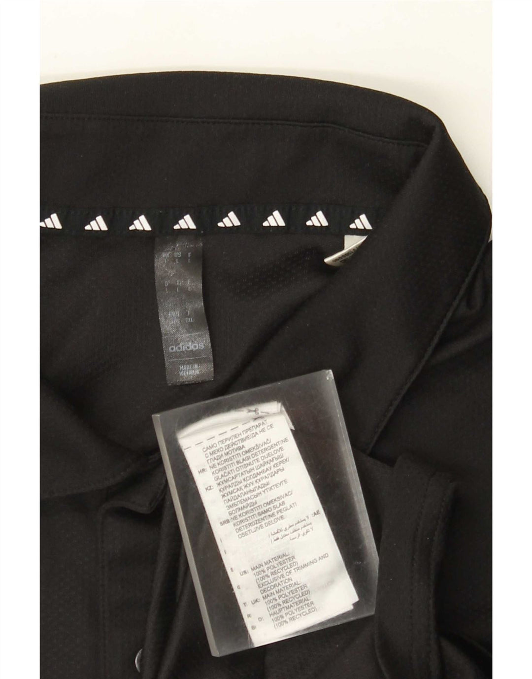 Męska koszulka polo Adidas Aeroready, duża, czarna, z poliestru