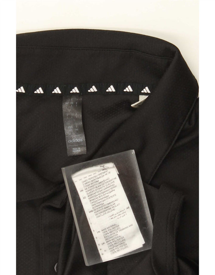 Męska koszulka polo Adidas Aeroready, duża, czarna, z poliestru