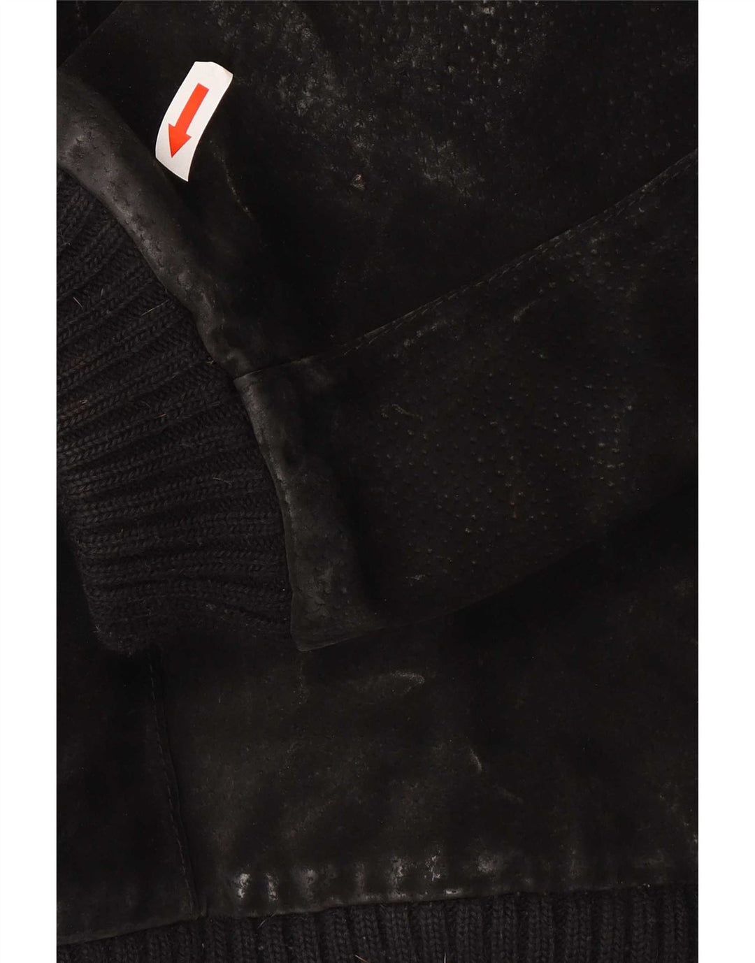 Vintage męska zamszowa kurtka bomber UK 42 XL czarna skóra