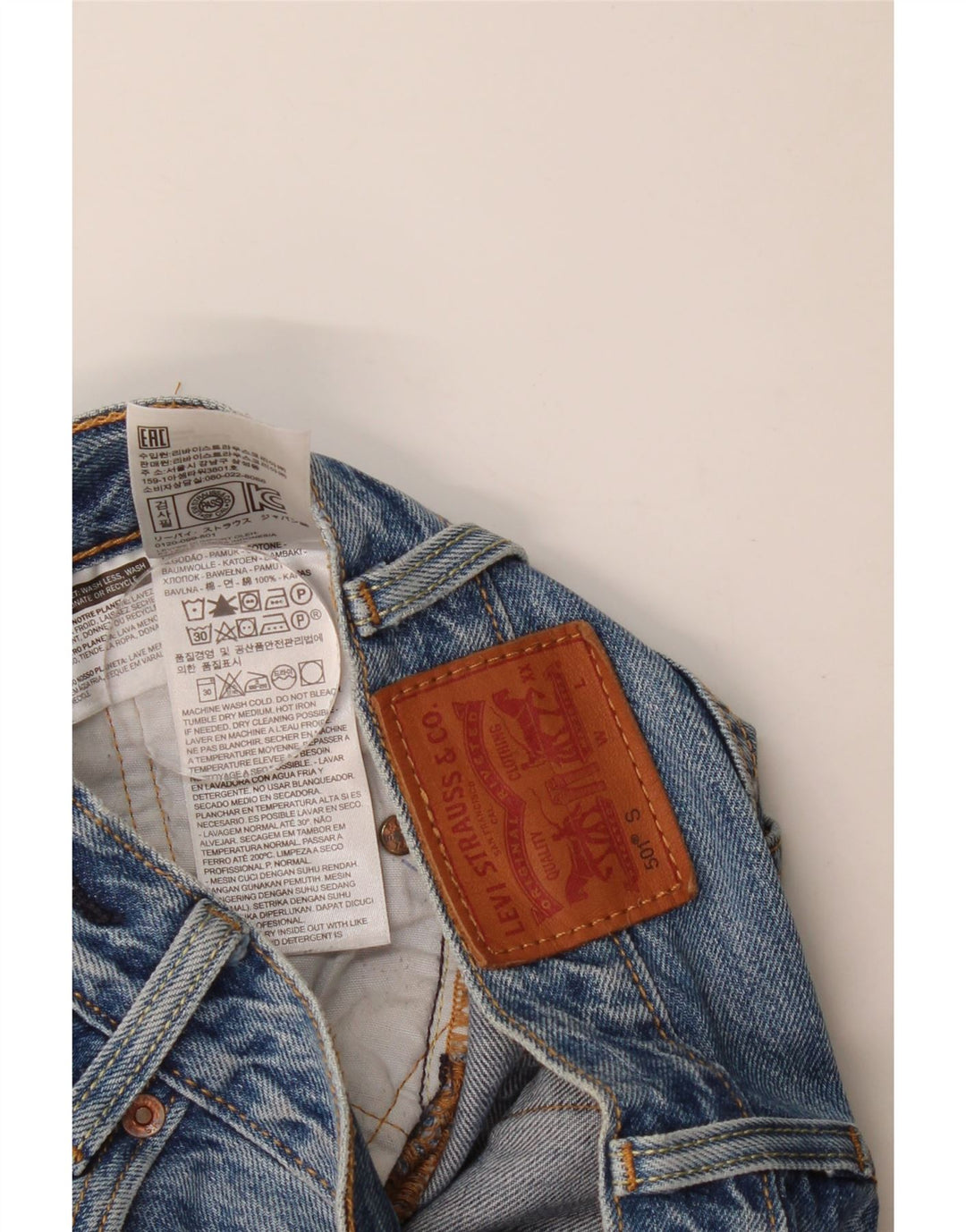 Damskie jeansy Levi's 501 Straight W23 L27 Niebieskie bawełniane