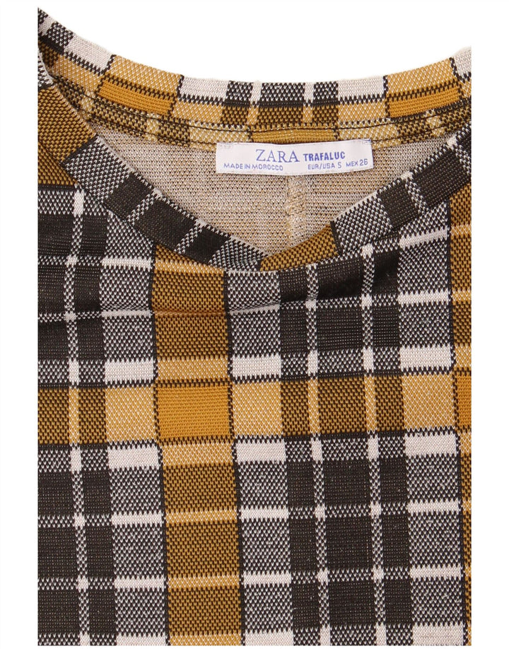 Sukienka damska Zara Trafaluc Shift UK 10 w małą żółtą kratkę