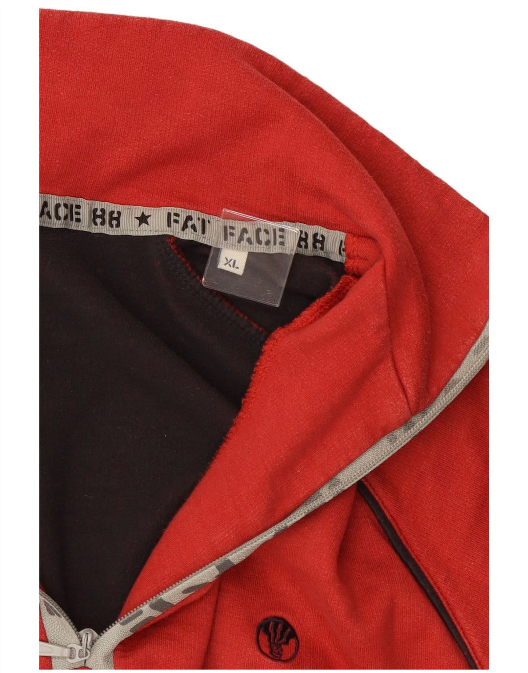 Męski sweter z zamkiem błyskawicznym Fat Face XL, czerwony, bawełniany