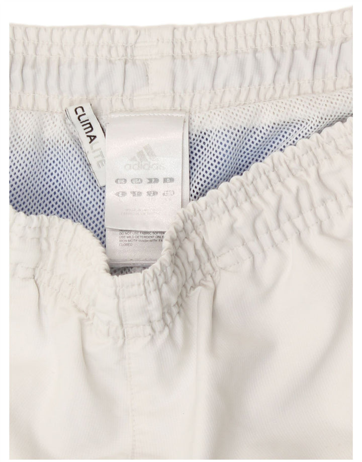 Męskie spodenki sportowe Adidas Climalite, duże, białe, poliestrowe