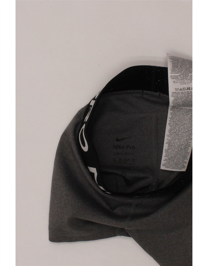 Dziewczęce spodenki sportowe NIKE Dri Fit z grafiką, 6-7 lat XS, szary poliester
