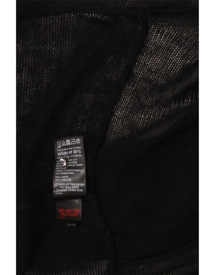 Marks & Spencer Damski sweter rozpinany UK 14, średni czarny