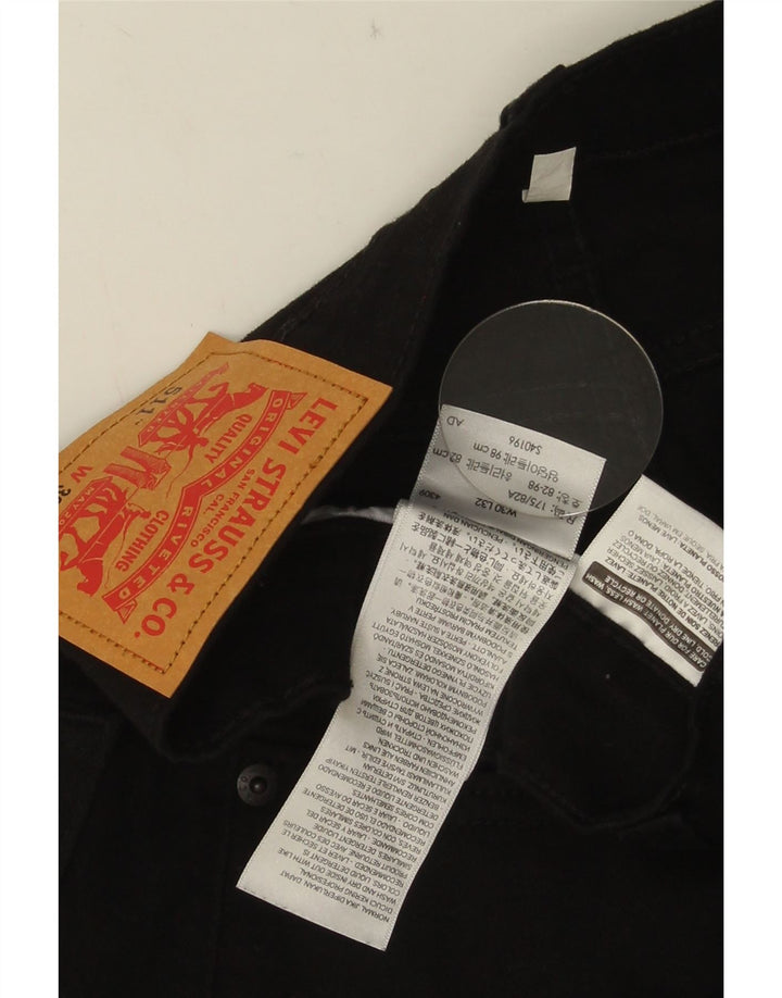 Męskie jeansy Levi's 511 Slim W30 L32 Czarna bawełna