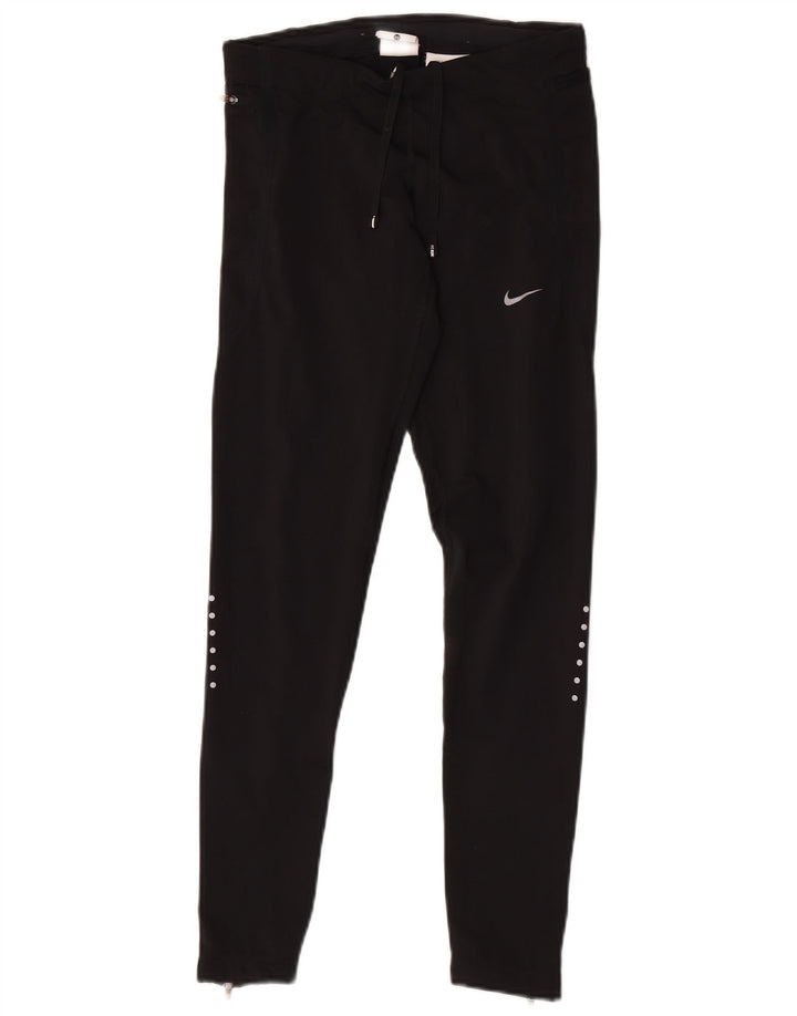 Damskie legginsy Nike Dri Fit UK 6 XS, czarny poliester z blokami kolorów
