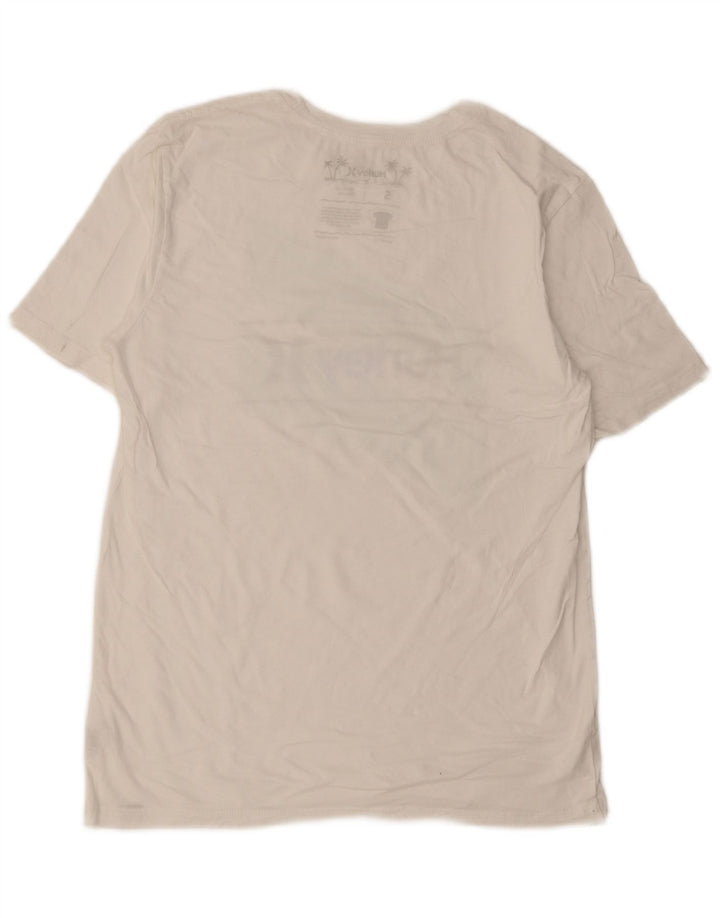 Męski T-shirt z grafiką Hurley, mały, biały, bawełniany