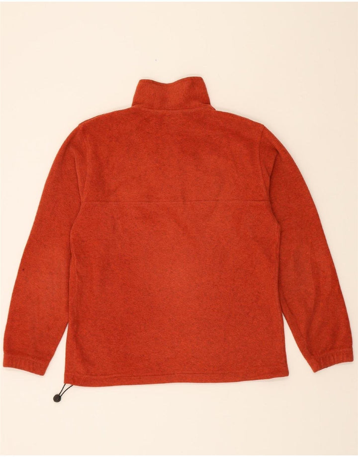 CONTE OF FLORENCE Mens Zip Neck Fleece Jumper Medium Orange Polyester Vintage Conte of Florence and Second-Hand Conte of Florence from Messina Hembry 