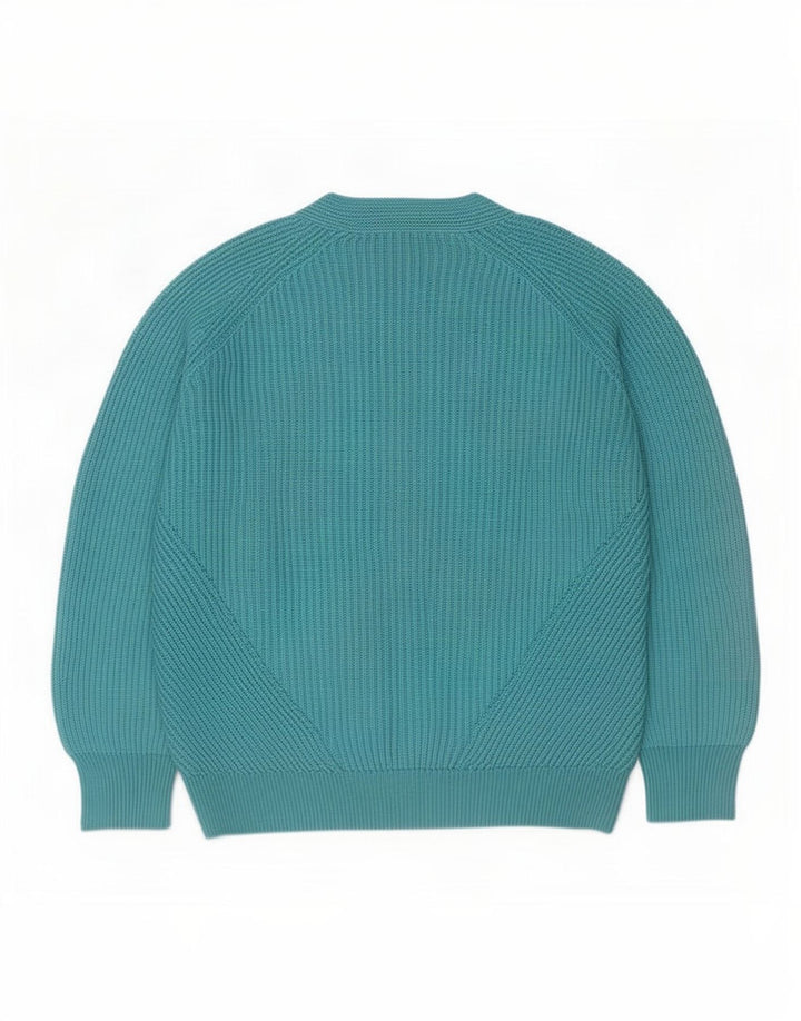 Damski sweter oversize Massimo Dutti z dekoltem w kształcie litery V, UK 14, średni niebieski