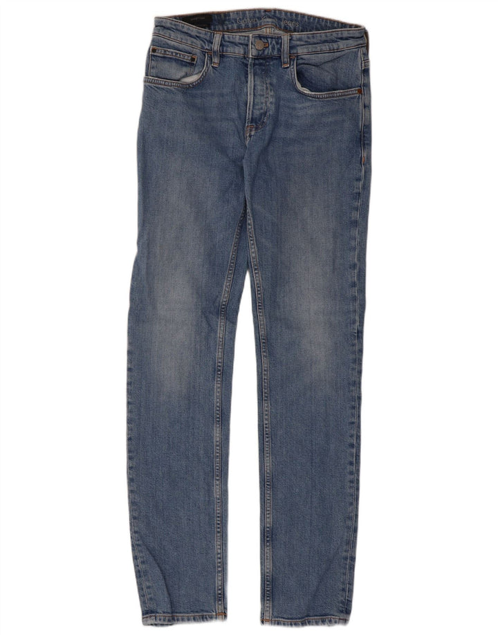 Męskie dżinsy Calvin Klein W30 L32 Niebieskie bawełniane