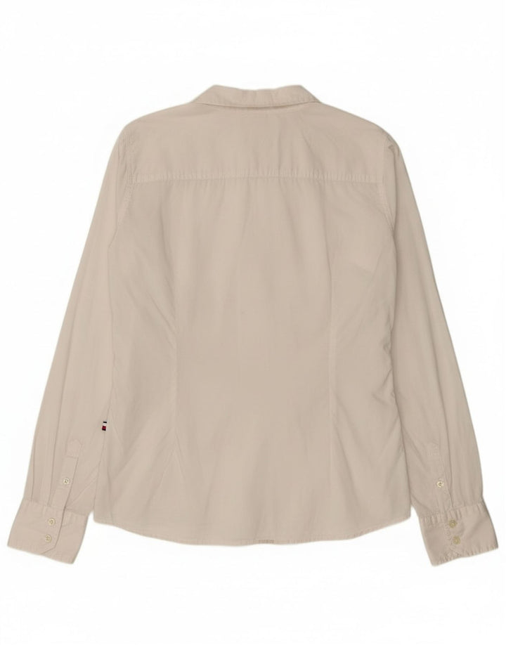 Koszula damska Tommy Hilfiger UK 12 Średnia biała bawełna