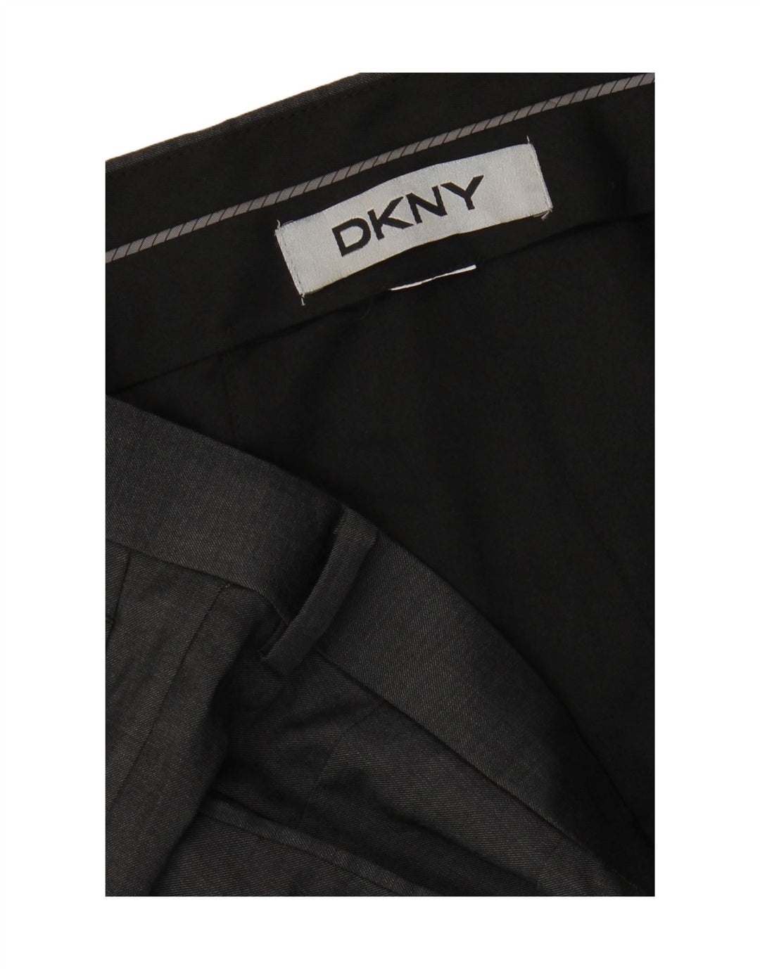 Spodnie męskie DKNY proste garniturowe W34 L30 szare