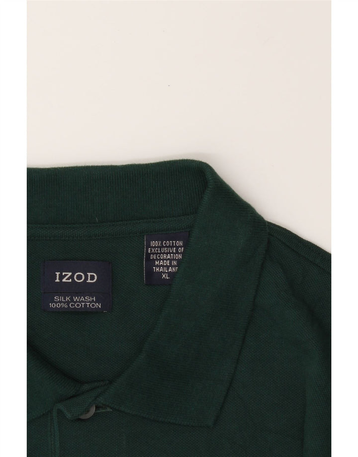 IZOD Mens Polo Shirt XL Green Cotton Vintage Izod and Second-Hand Izod from Messina Hembry 