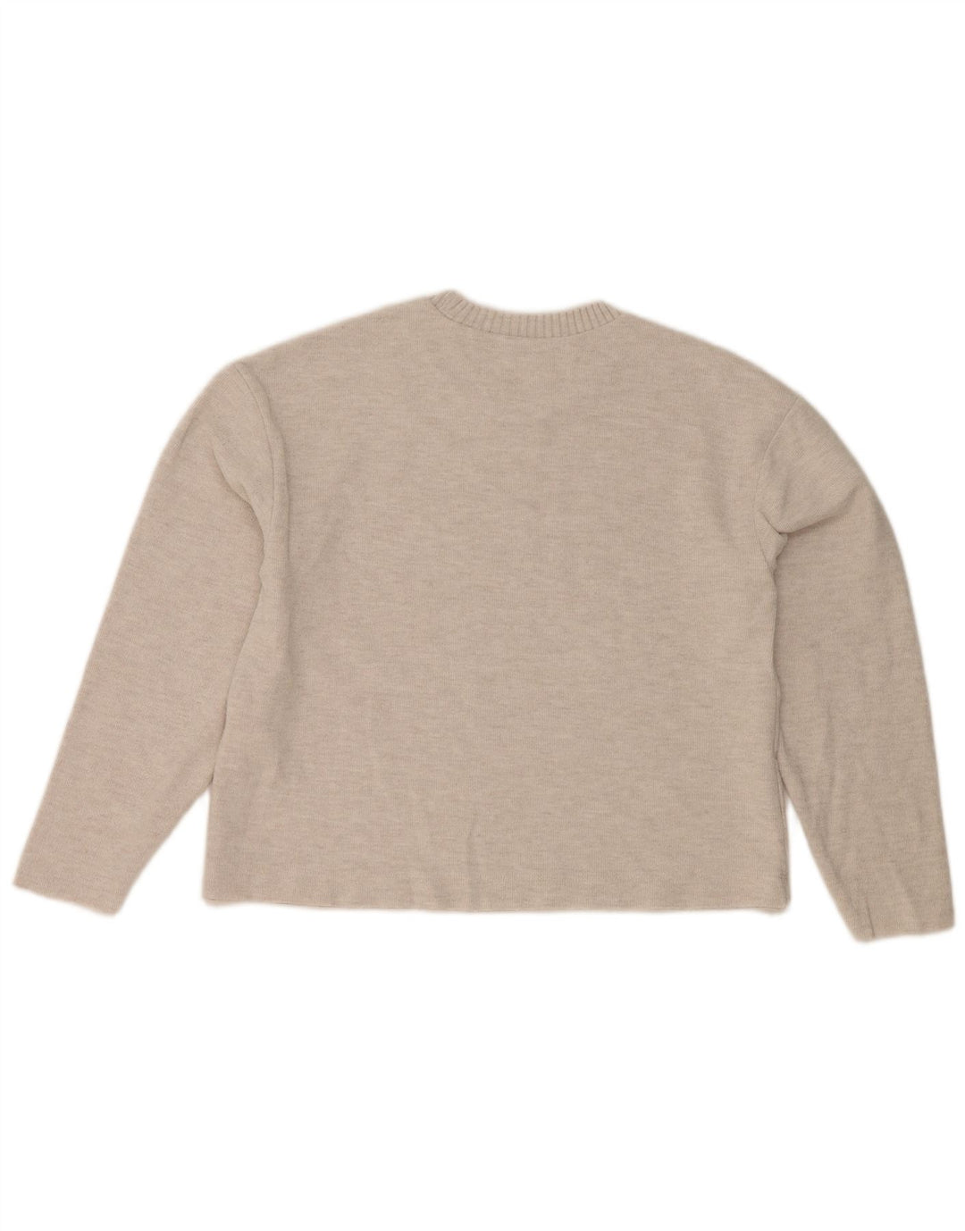 Damski sweter Zara z okrągłym dekoltem, UK 10, mały, szary poliester