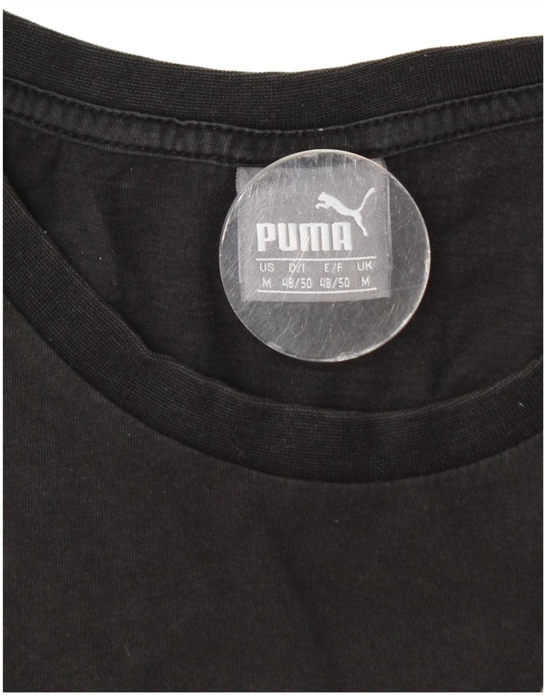 Męska koszulka z grafiką Puma, średnia czarna bawełna