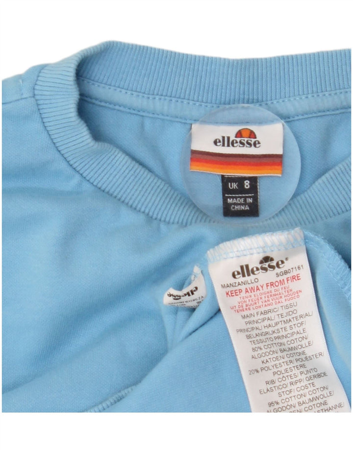 Damska bluza z grafiką ELLESSE UK 8, mała niebieska bawełna