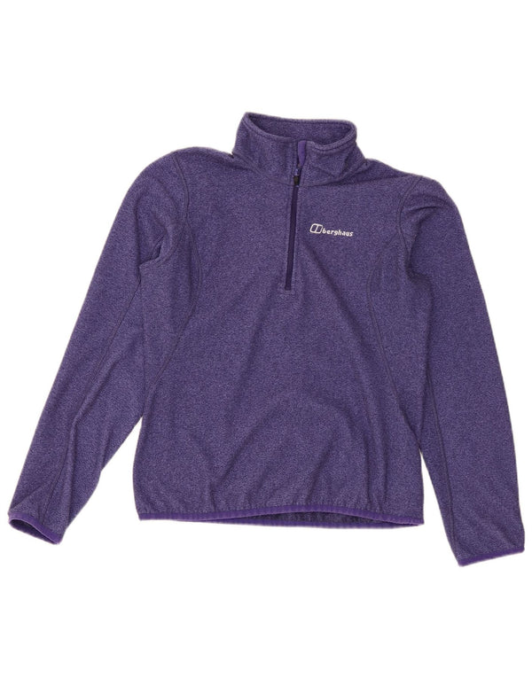 Damski sweter polarowy Berghaus z zamkiem błyskawicznym UK 10, mały, fioletowy poliester