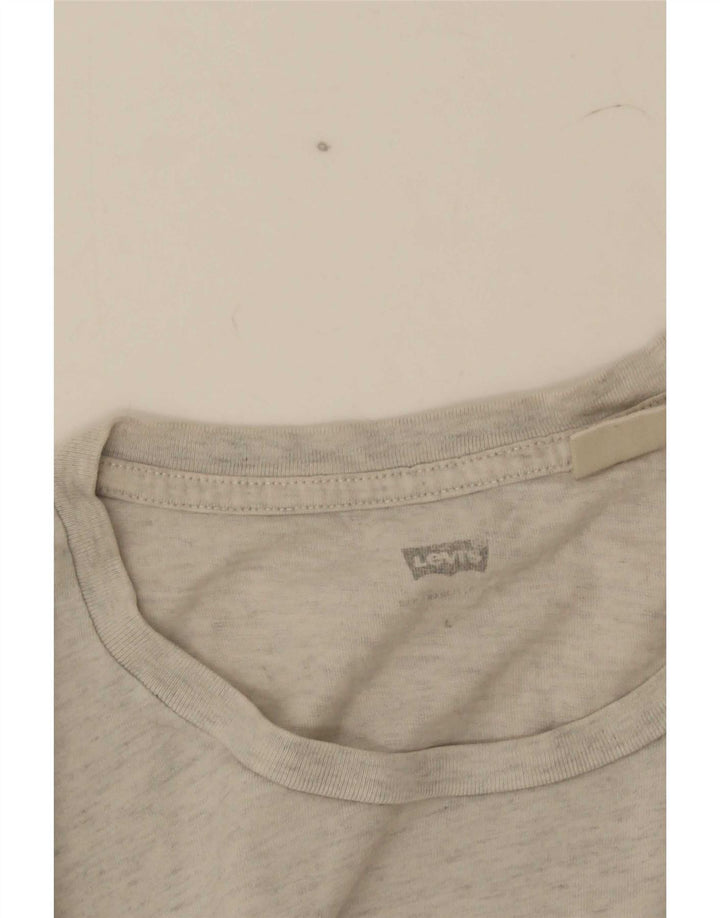 Męski T-shirt z grafiką Levi's, duży, szary, nakrapiany