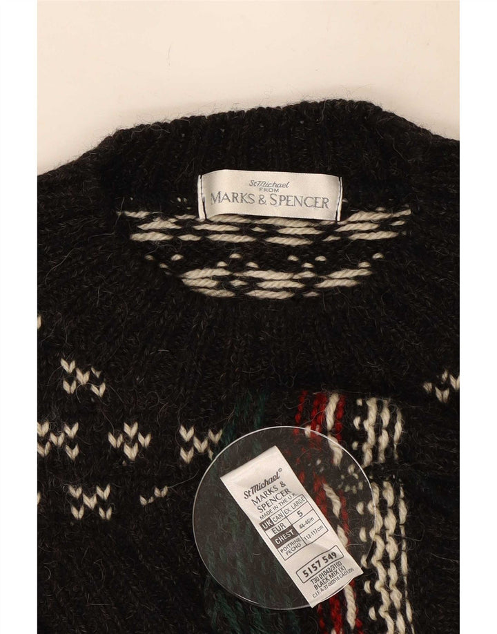 Marks & Spencer Męski sweter St. Michael z okrągłym dekoltem XL, czarny
