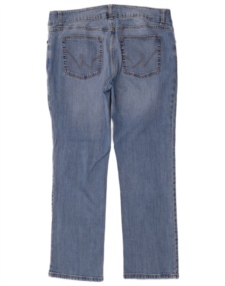 Damskie proste dżinsy Wrangler W32 L30 Niebieskie bawełniane