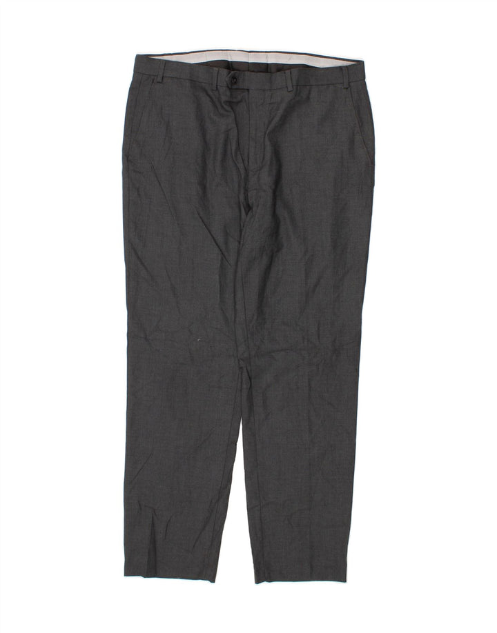 MICHAEL KORS Mens Straight Suit Trousers W38 L32 Grey Polyester Vintage Michael Kors and Second-Hand Michael Kors from Messina Hembry 