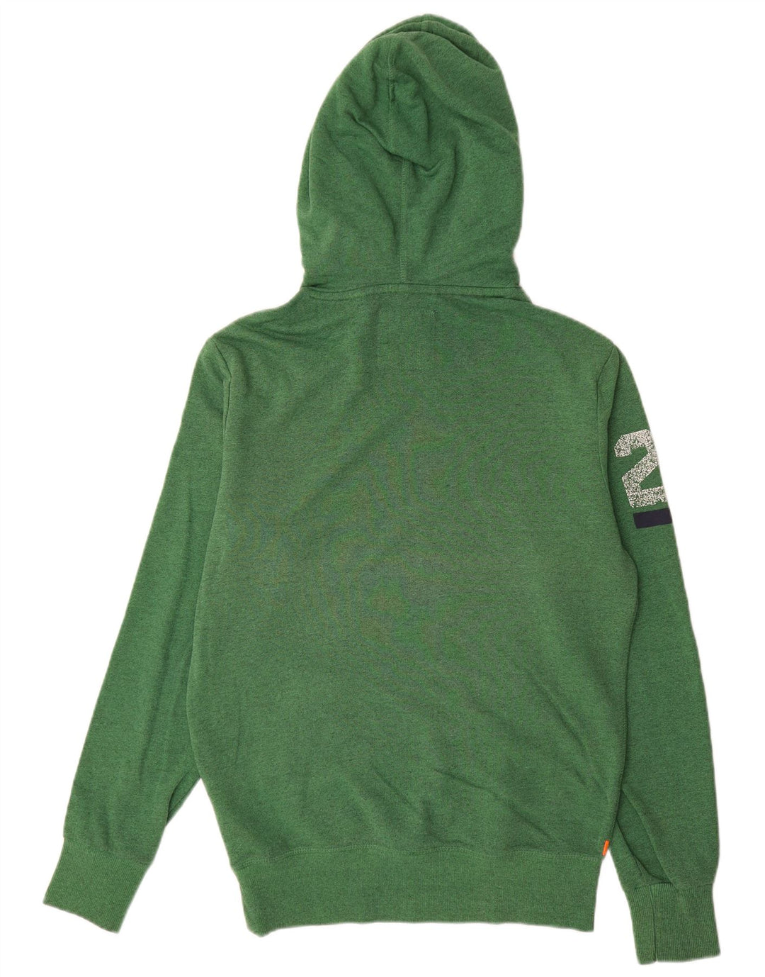 Męski sweter z kapturem Superdry z grafiką, średnio zielony, bawełniany