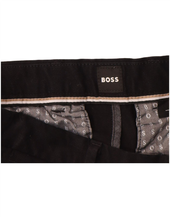 Męskie spodnie Chino Hugo Boss Slim Fit EU 48 Medium W32 L28 Czarna bawełna