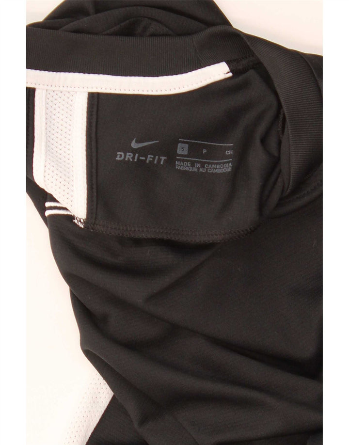 Męski T-shirt Nike Dri Fit, mały, czarny, z blokami kolorów