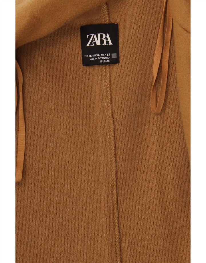 Płaszcz damski Zara Open UK 18 XL brązowy