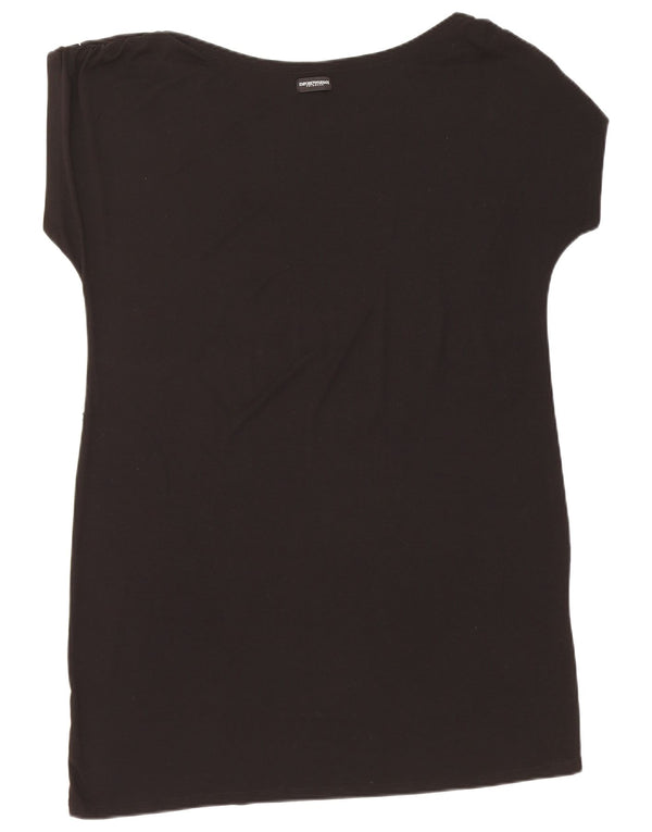 Damska sukienka t-shirtowa Emporio Armani UK 14, średnia czarna