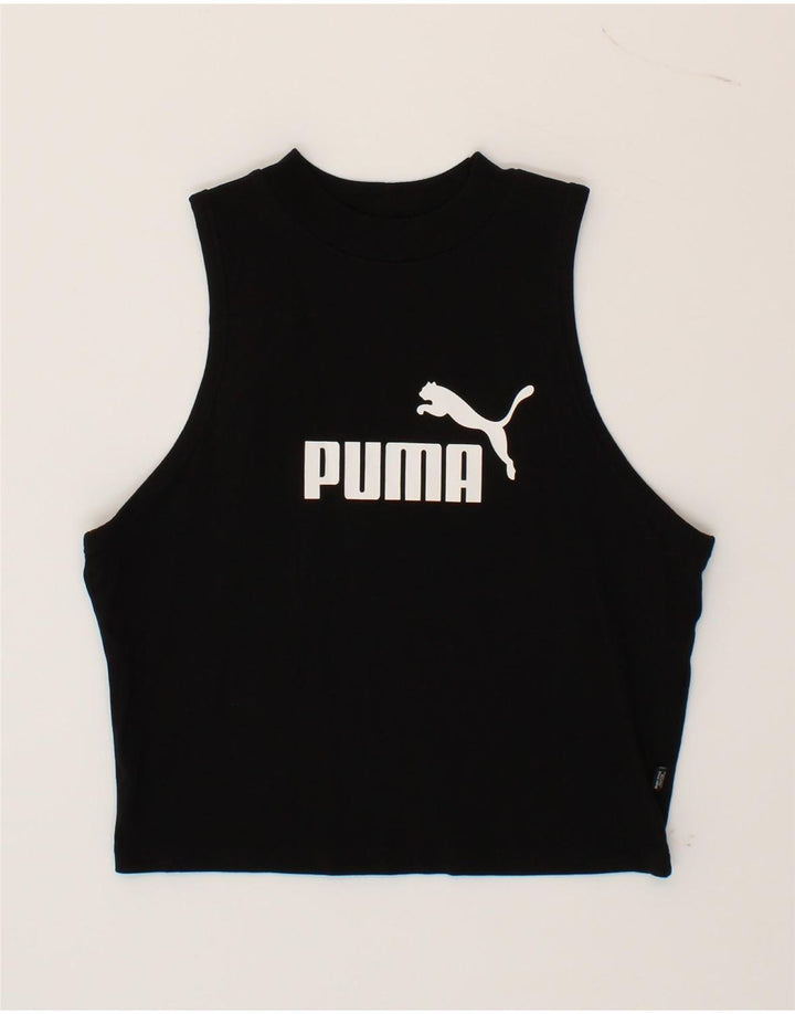 PUMA Girls Graphic Vest Top 11-12 Years Large Black Vintage Puma and Second-Hand Puma from Messina Hembry 