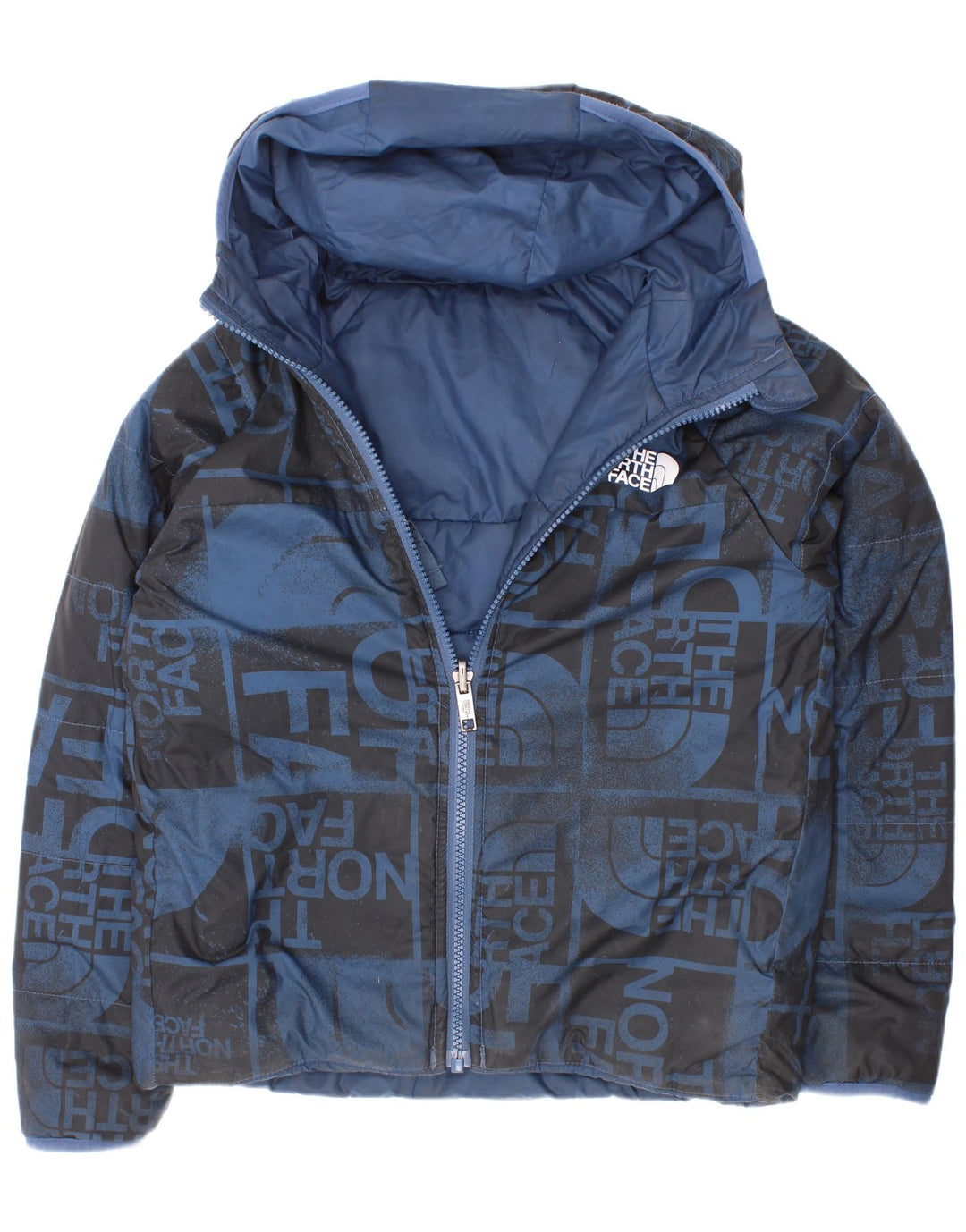 Dwustronna ocieplana kurtka chłopięca The North Face Graphic 7-8 lat, mała, niebieska