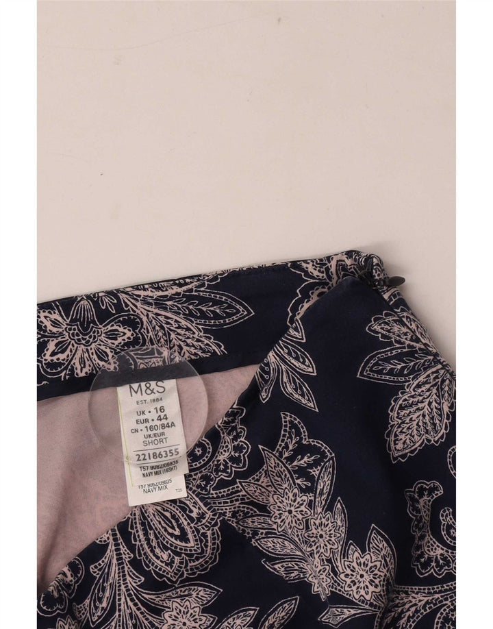 Marks & Spencer Damskie spodnie Capri z abstrakcyjnym wzorem UK 16, duże W34 L19