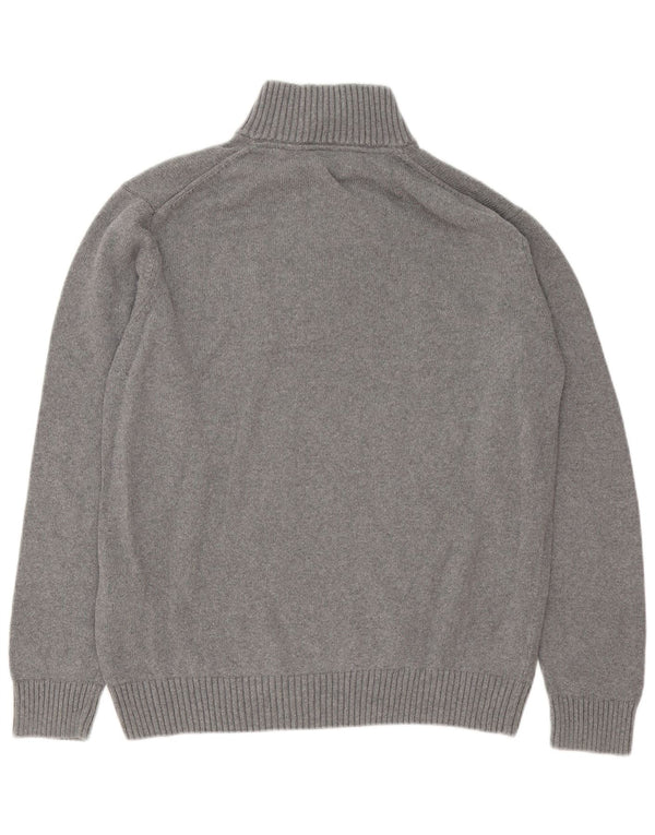 Męski sweter z zamkiem Gant, 2XL, szara bawełna