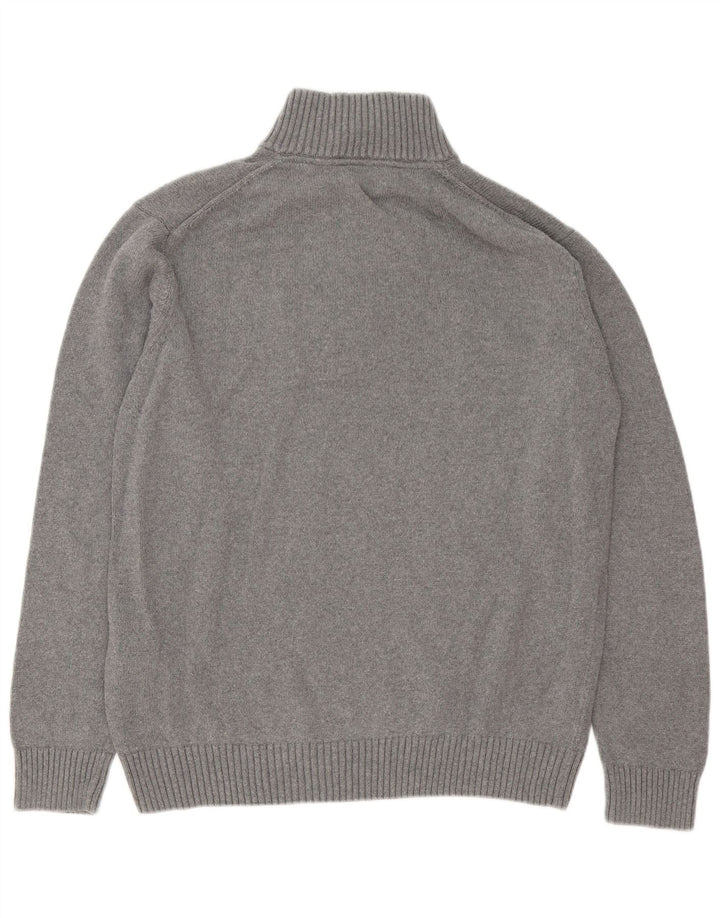 Męski sweter z zamkiem Gant, 2XL, szara bawełna