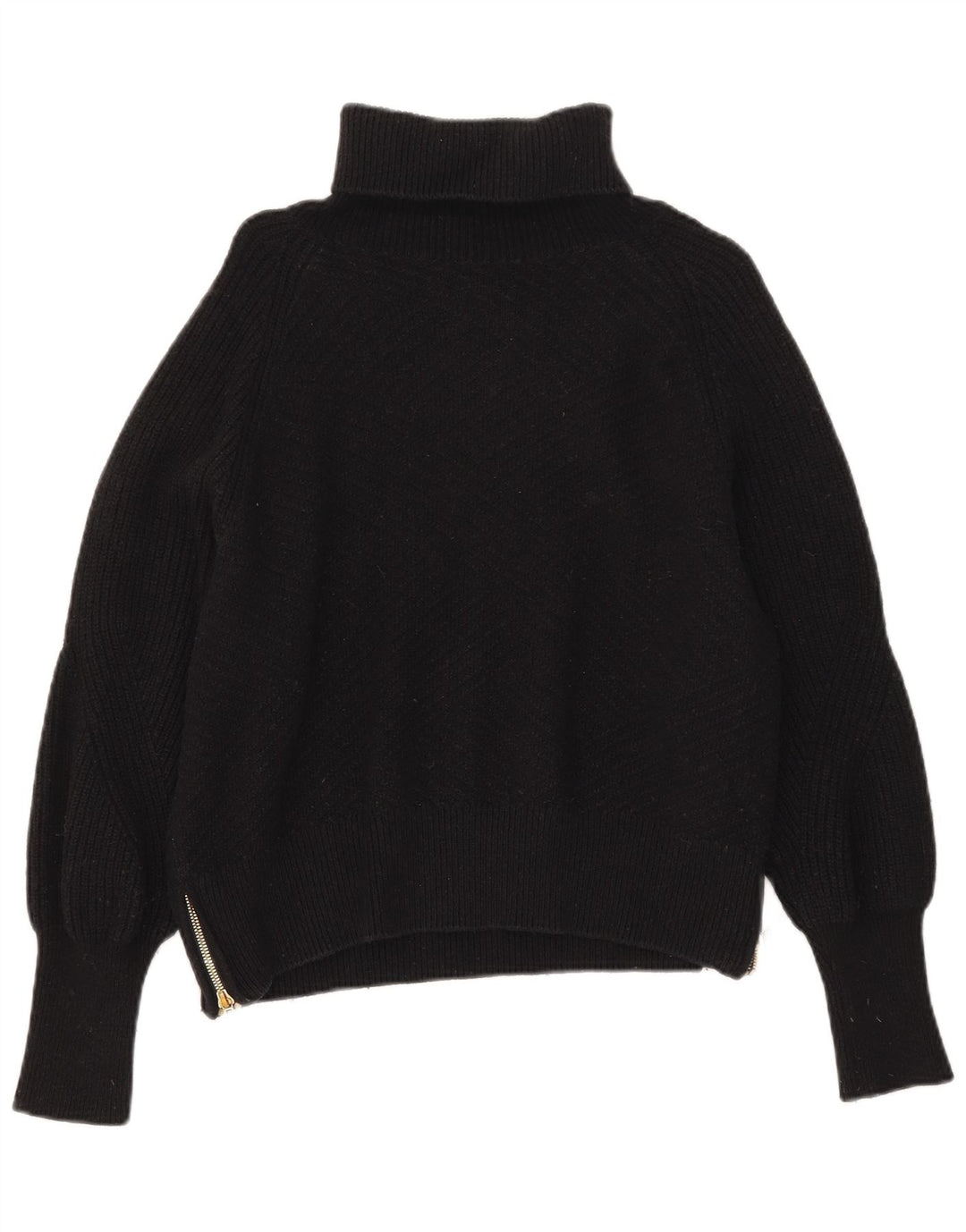 Damski sweter oversize Barbour z golfem UK 10, mały, czarny, bawełniany