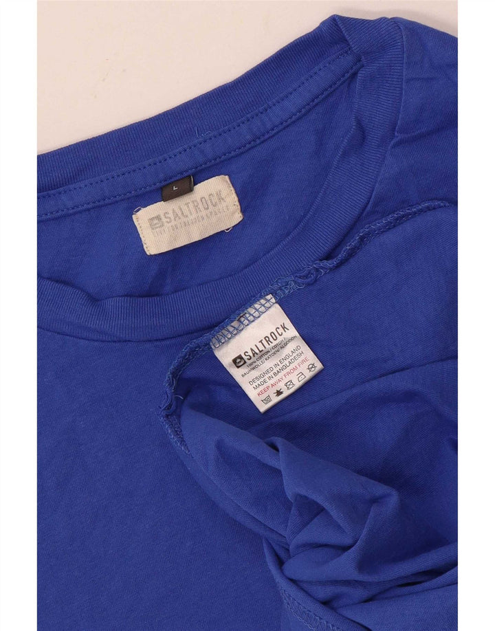 T-shirt męski Saltrock, duży, niebieski, bawełniany