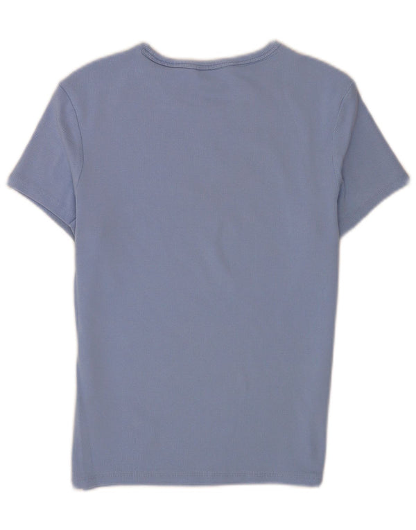 Damska koszulka Crop Top Tommy Hilfiger UK 12, średnia niebieska bawełna