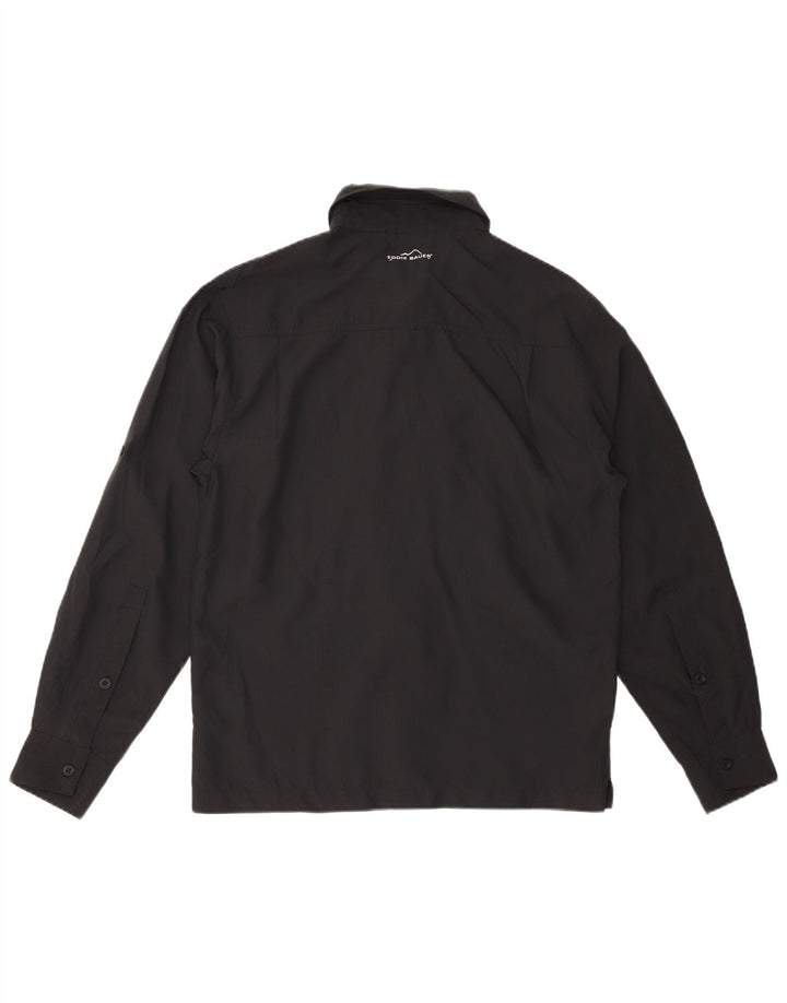 Męska koszula graficzna Eddie Bauer XS, czarna, poliestrowa