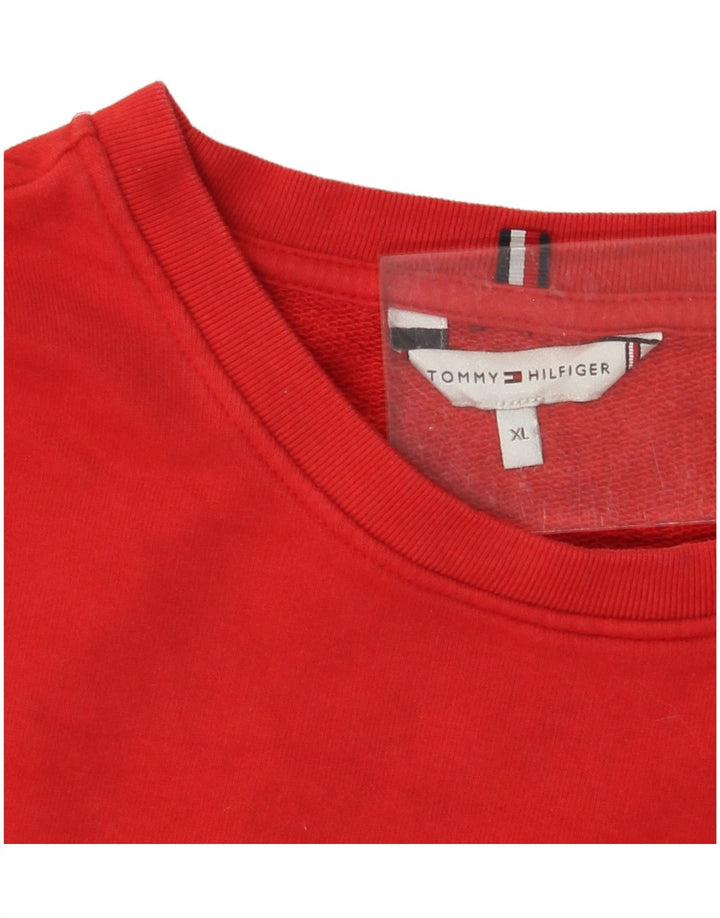 TOMMY HILFIGER Womens Sweatshirt Jumper UK 18 XL Red