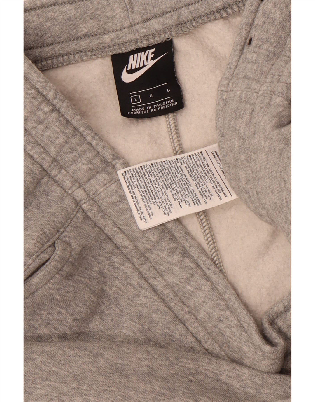 Męskie spodnie dresowe Nike, duże, szare, bawełniane