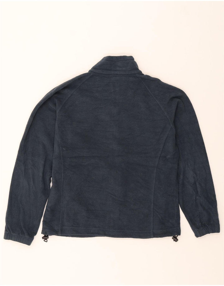 COLUMBIA Womens Fleece Jacket UK 16 Large Navy Blue Polyester Vintage Columbia and Second-Hand Columbia from Messina Hembry 