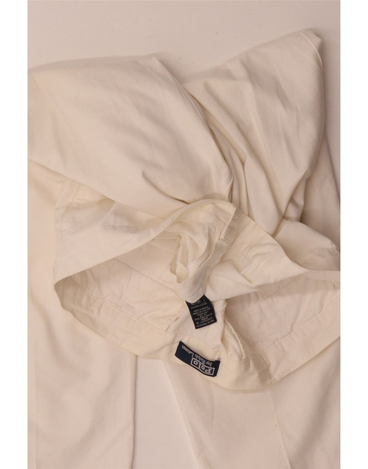 POLO RALPH LAUREN Męskie proste spodnie chino W42 L34 Biała bawełna