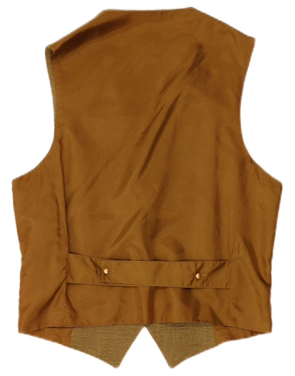 Kamizelka damska VINTAGE UK 14, średni khaki, kwiatowy poliester