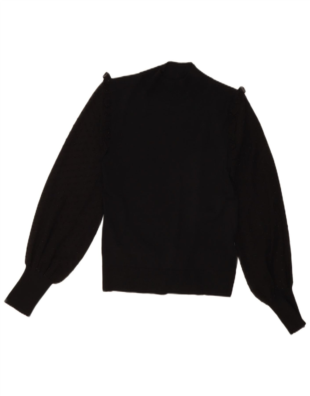 Damski sweter z golfem Topshop UK 12, średni czarny wiskoza