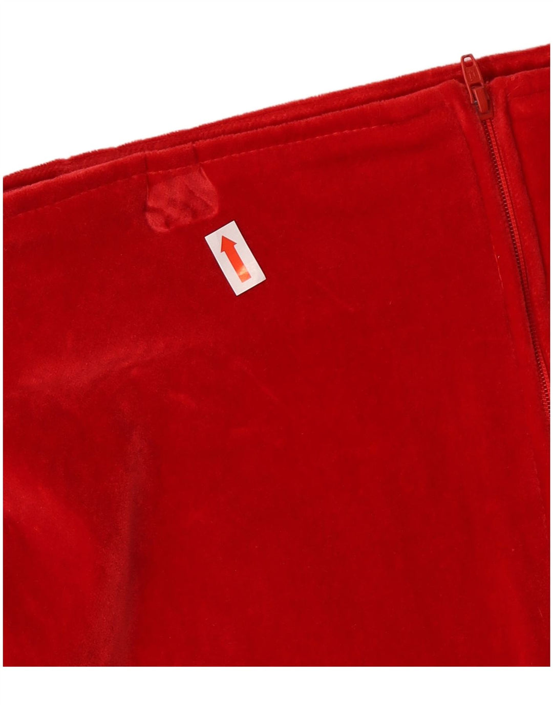 VINTAGE Damska spódnica ołówkowa welurowa IT 44 Medium W26 Czerwona bawełna